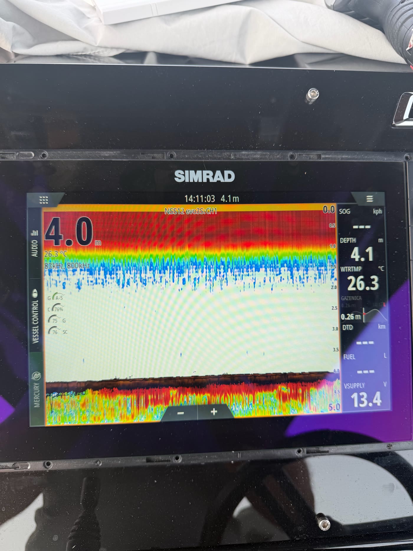 Simrad NSS ekran i sonar, Gaženica, Zadar